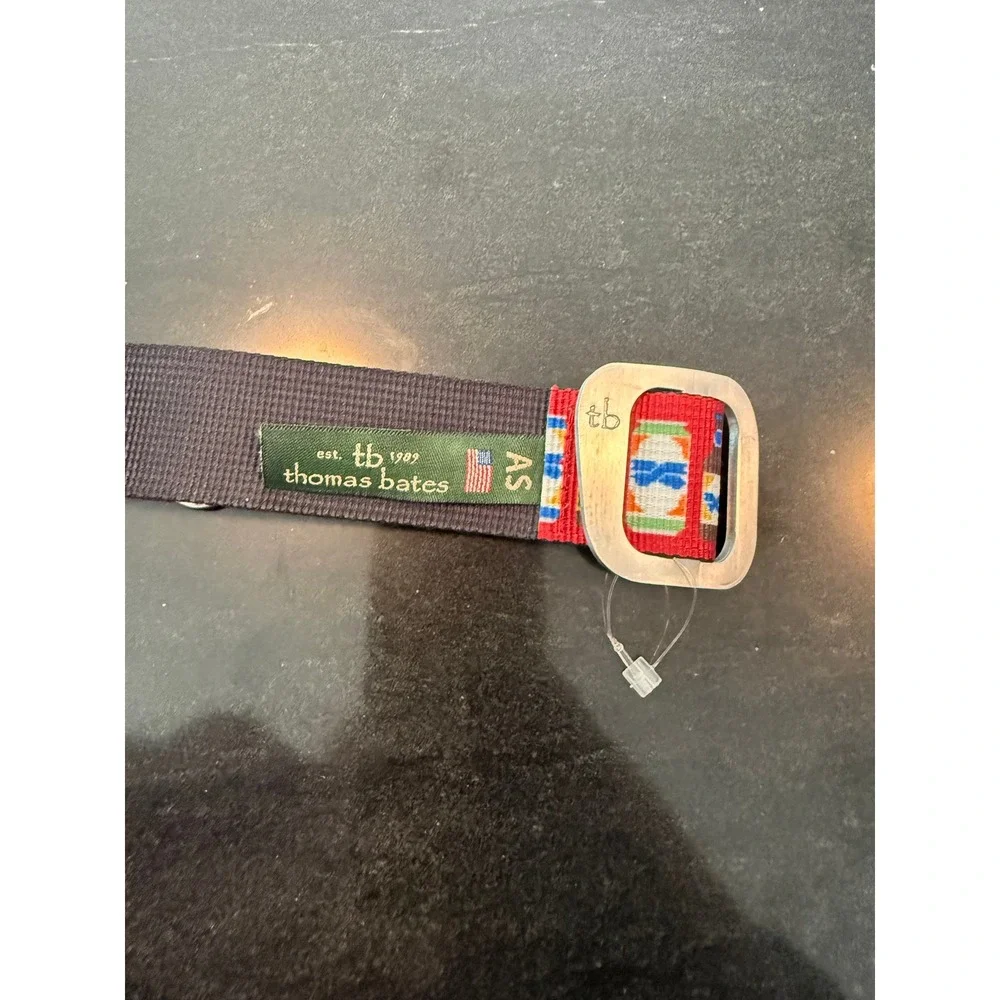 Thomas Bates Belt Red Woven Pattern Bottle Opener Buckle Two‎ Roads Brewery